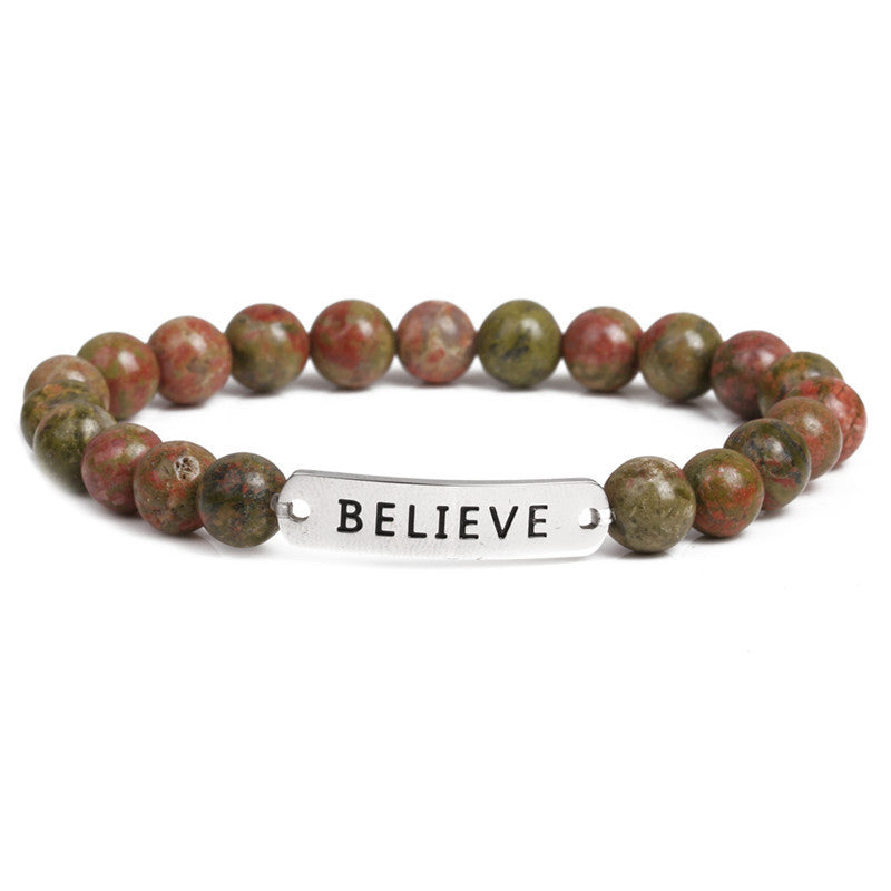 Believe Volcanic Stone Bracelet