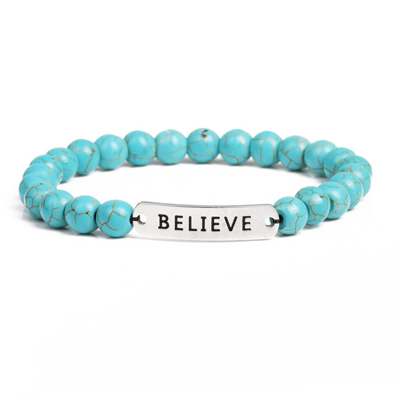 Believe Volcanic Stone Bracelet