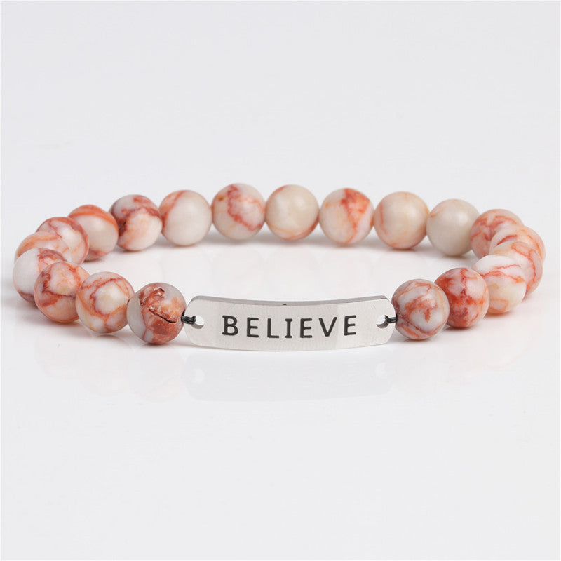 Believe Volcanic Stone Bracelet