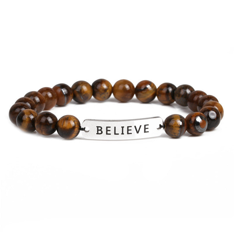 Believe Volcanic Stone Bracelet
