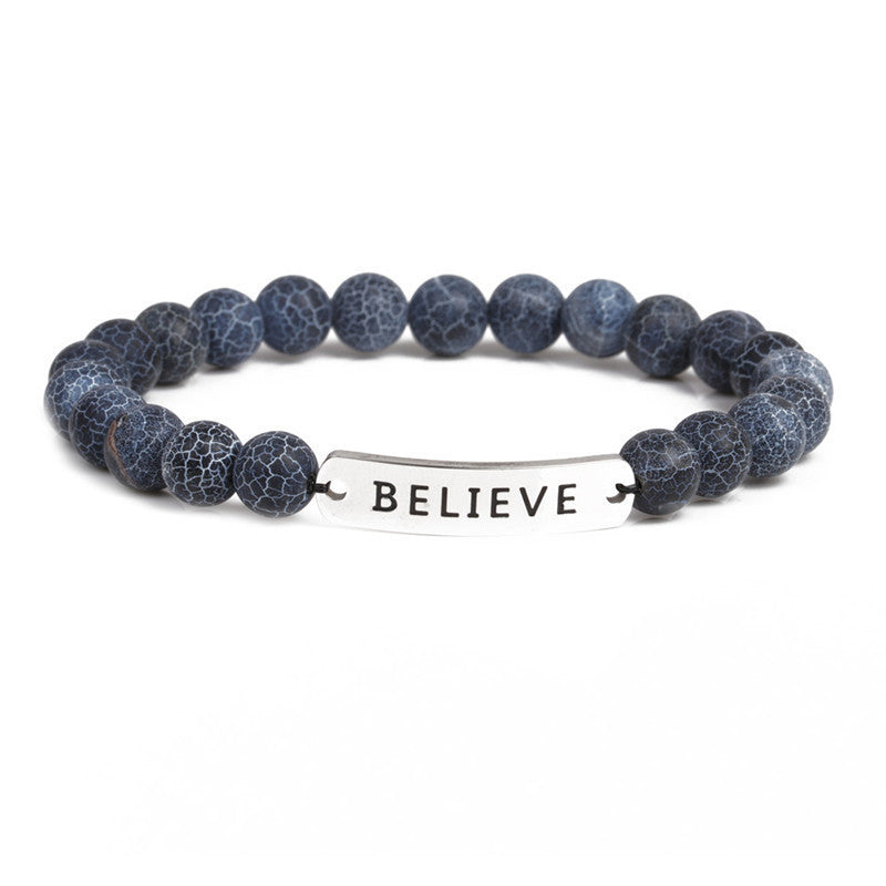 Believe Volcanic Stone Bracelet