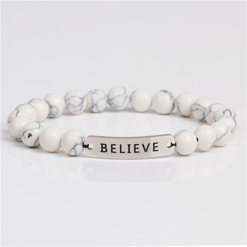 Believe Volcanic Stone Bracelet