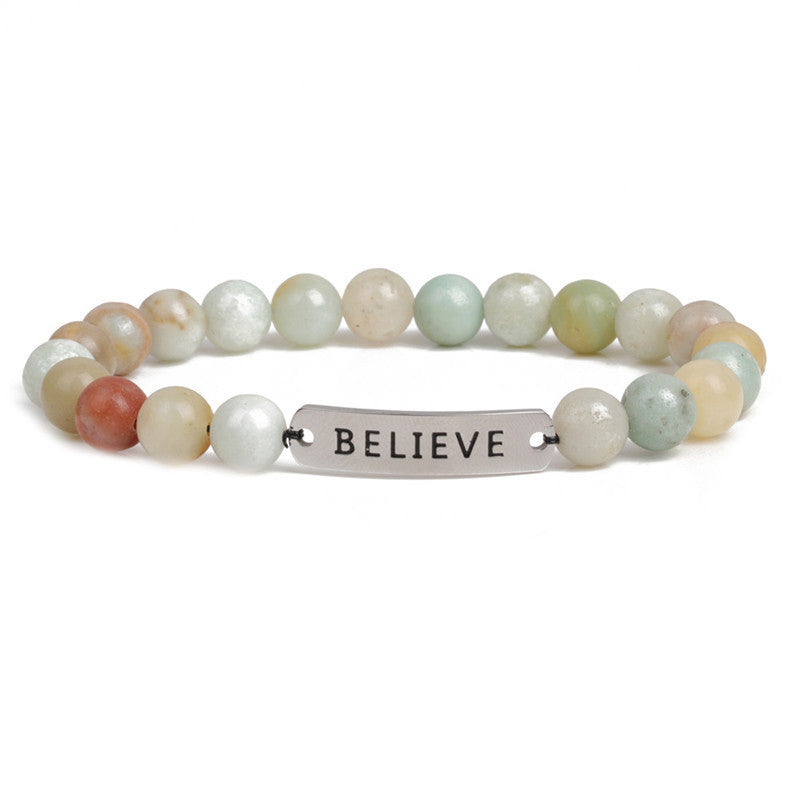 Believe Volcanic Stone Bracelet