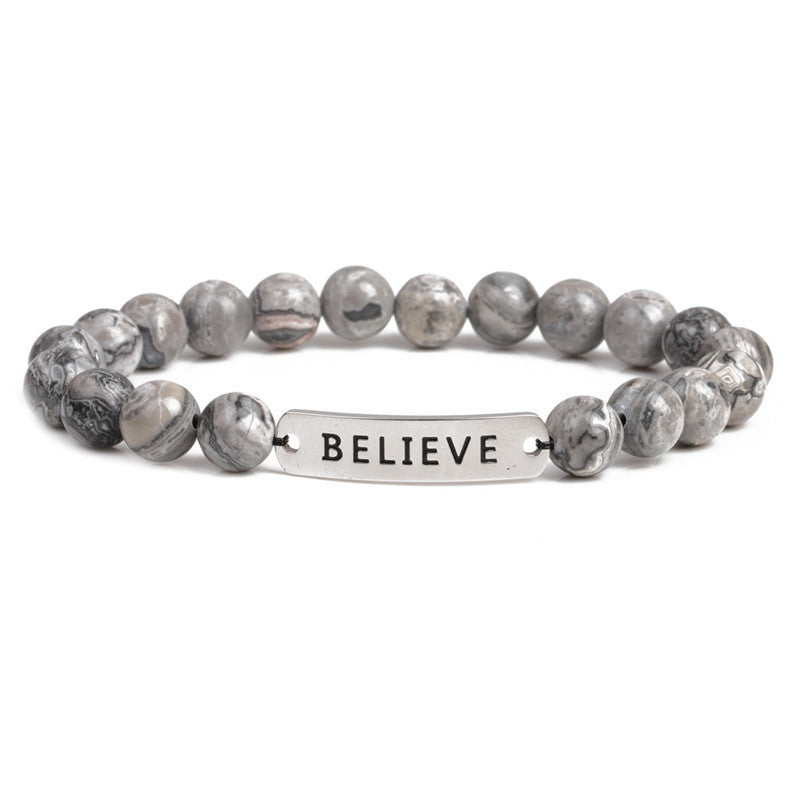 Believe Volcanic Stone Bracelet