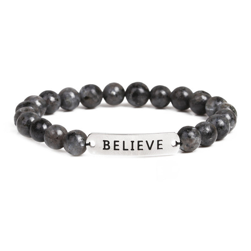 Believe Volcanic Stone Bracelet