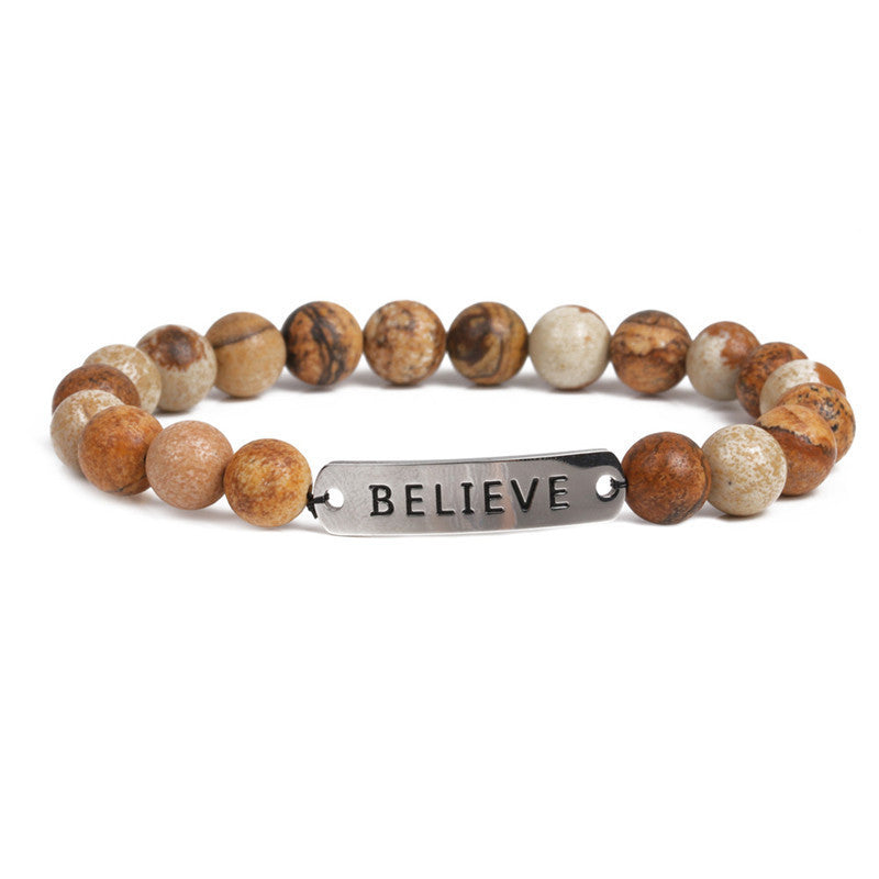 Believe Volcanic Stone Bracelet