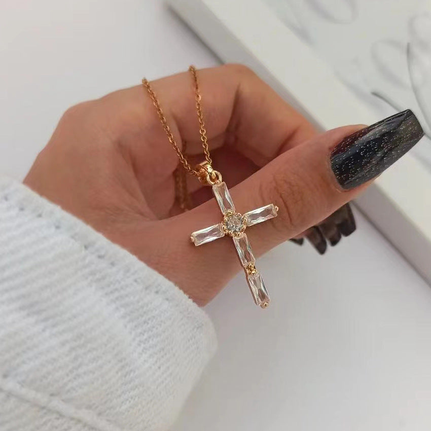 Diamant Kreuz Kette