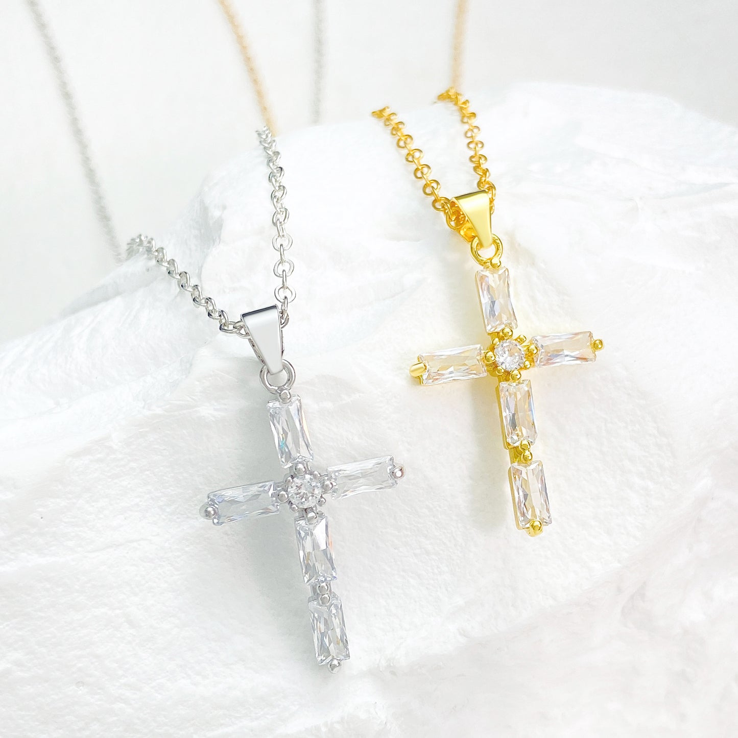 Diamant Kreuz Kette